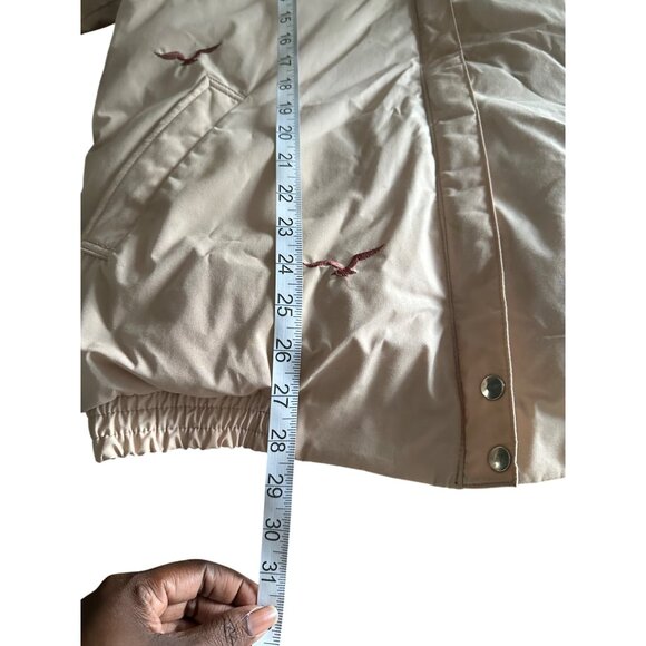 Vintage Jordache Puffer Down Jacket Duck & Fowl Feathers Embroidered Birds  XS - Picture 12 of 13